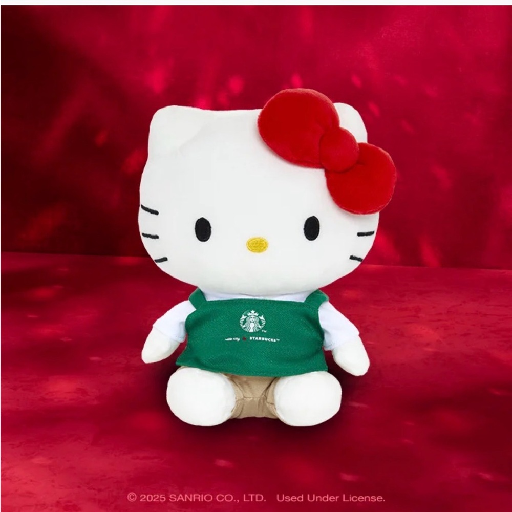 Starbucks Sanrio Hello Kitty in Green and Red Outfit